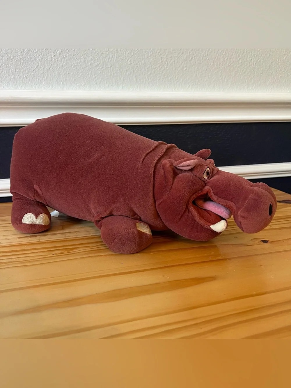 Disney Tarzan Hippo Stuffed Plush Toy Animal Vintage 1999 Brown 16